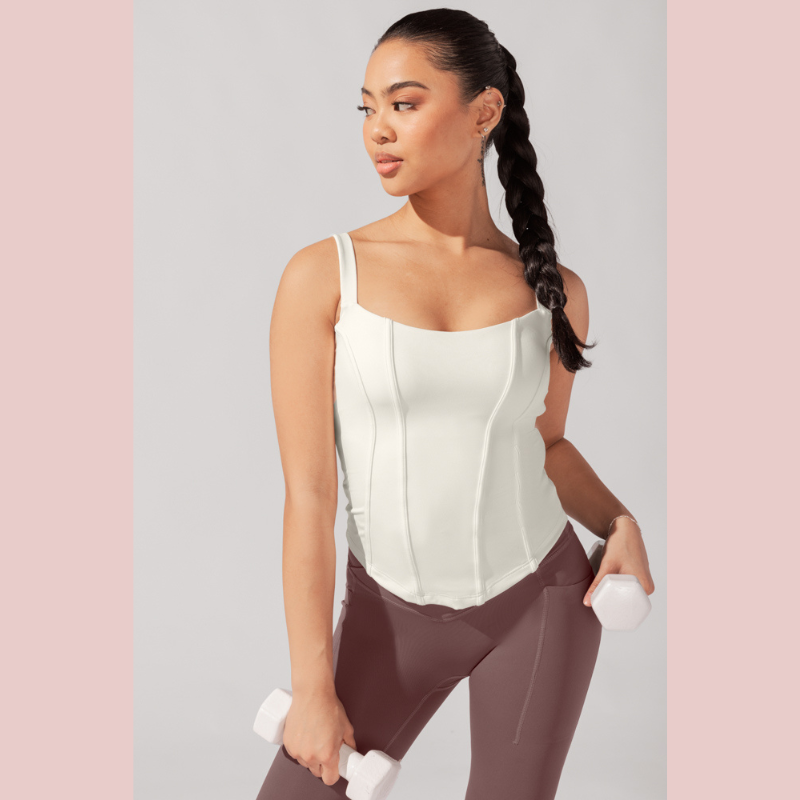 popflex corset cami coconut cream balletcore