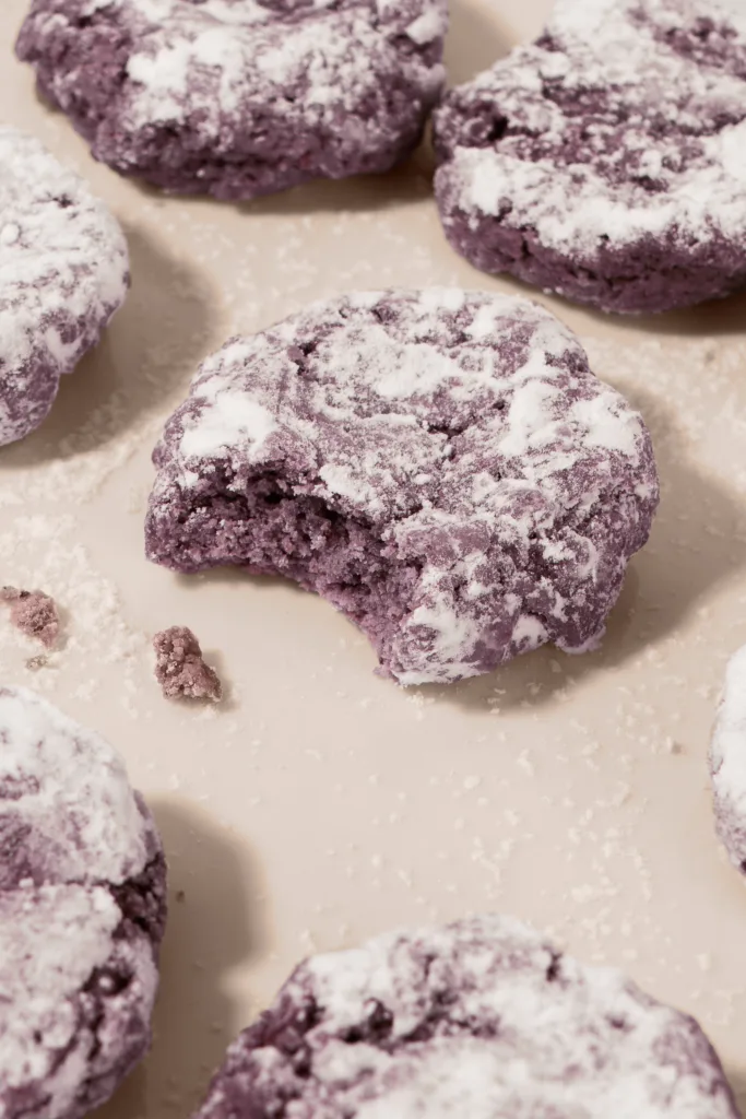 blogilates protein ube crinkle cookies