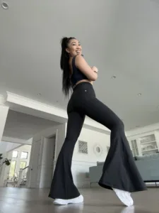 Cassey Ho modeling the caller   Bell Bottoms