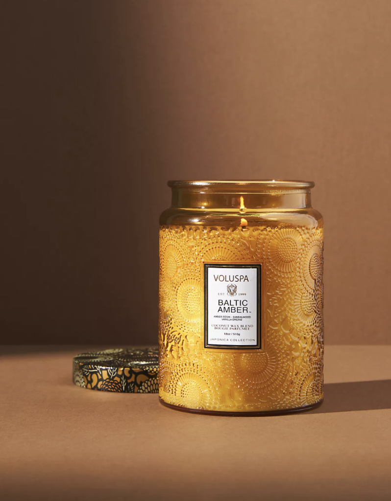 voluspa candle baltic amber mother's time  gift