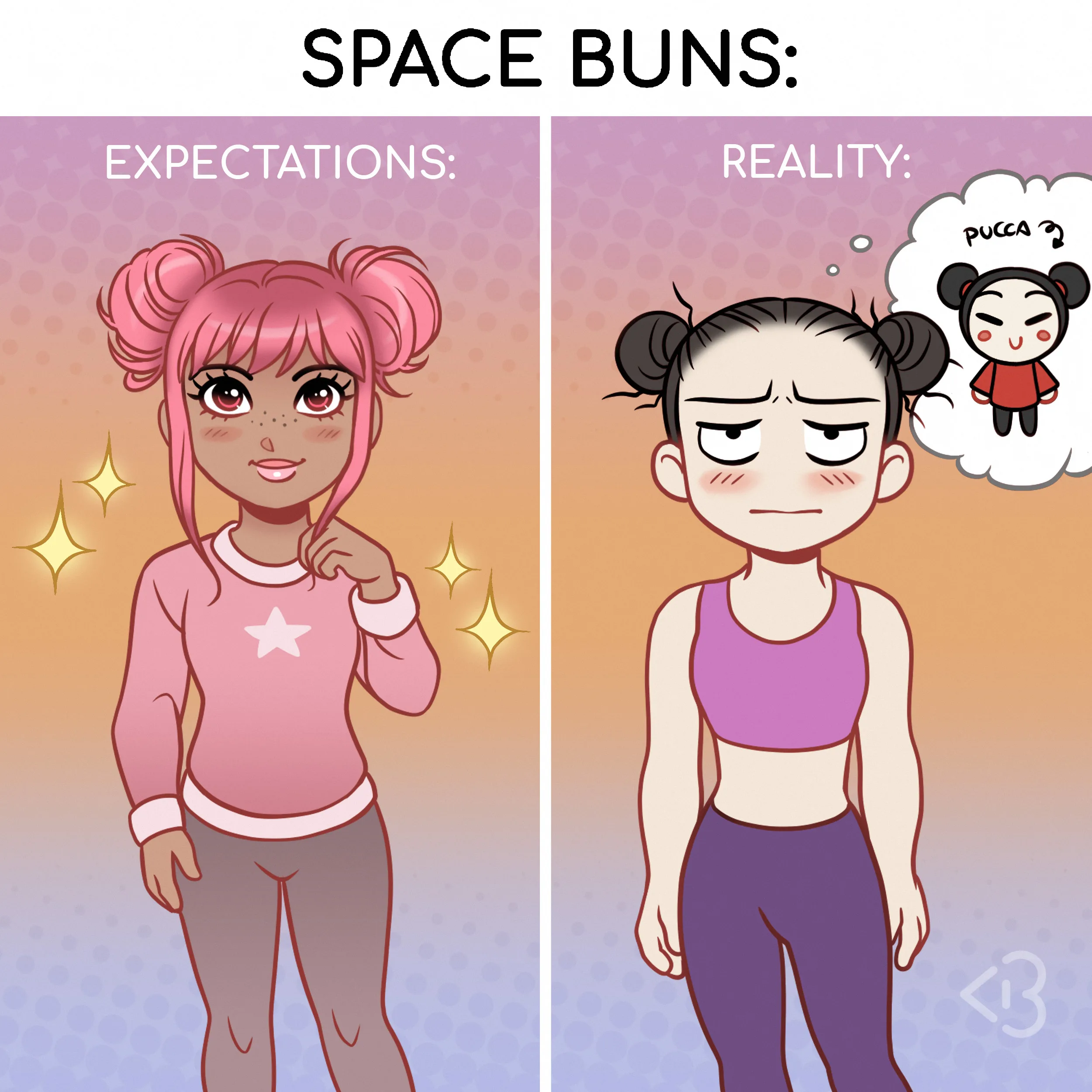 Image of Cute space buns YouTube shorts