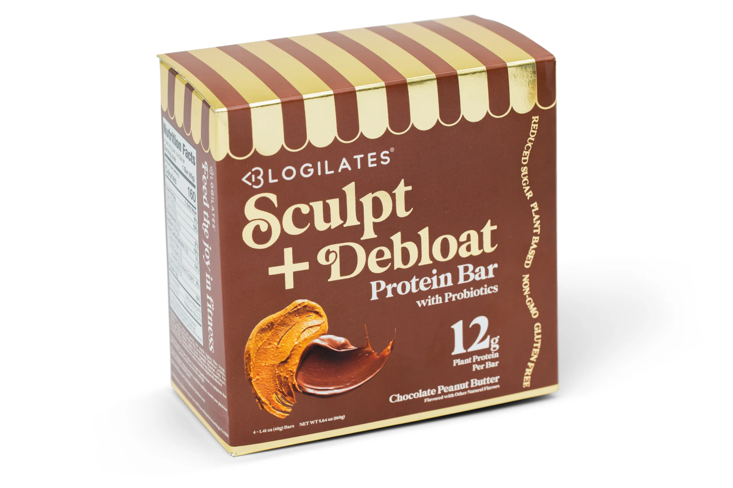 blogilates sculpt & debloat protein bars chocolate peanut butter