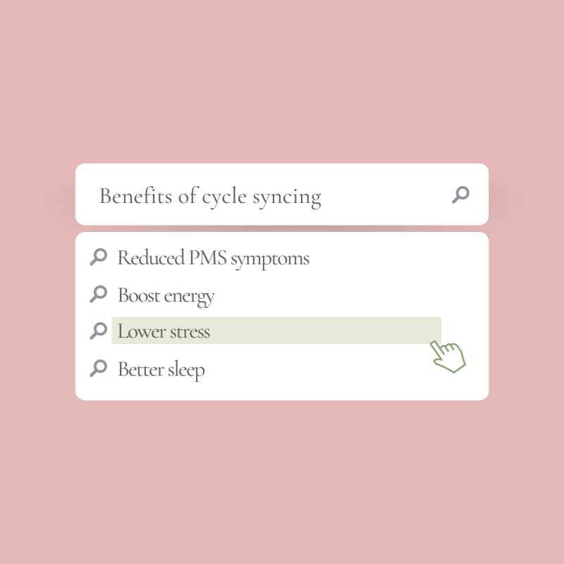 benefits of cycle syncing reduced pms symptoms boost energy reduced stress better sleep