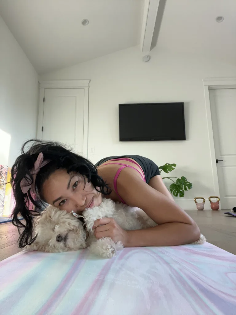 Cassey Ho using the CloudCushion Yoga Mat