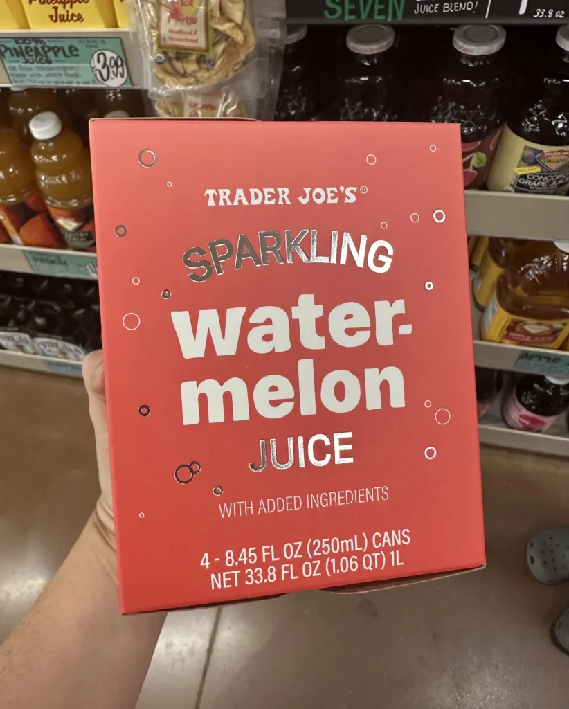 trader joe's summertime  sparkling watermelon juice