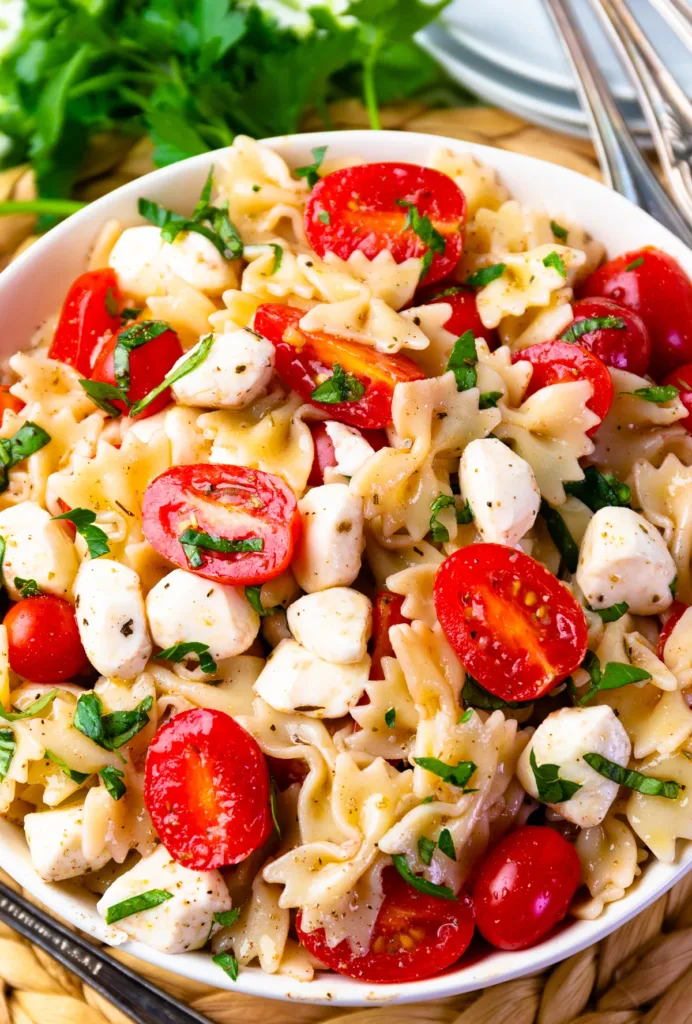 caprese pasta salad a southern soul vegetarian cookout recipe idea