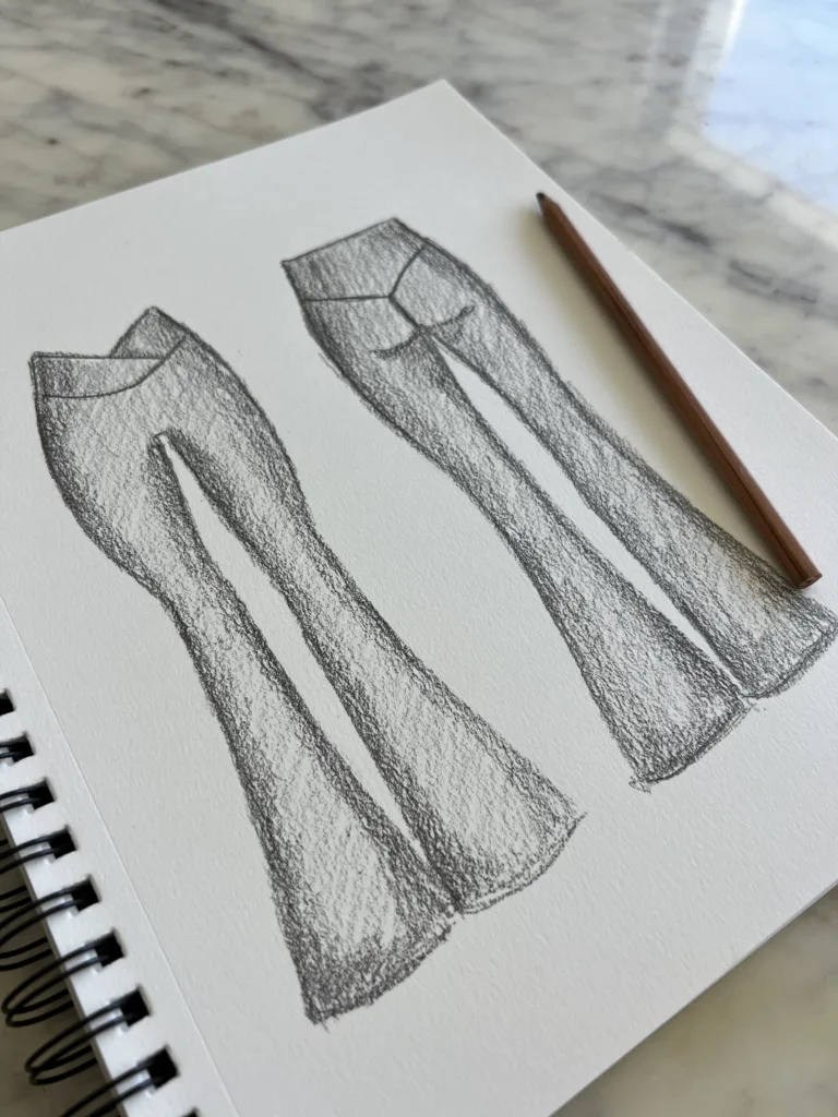 POPFLEX Crisscross Hourglass Flare Legging Sketch