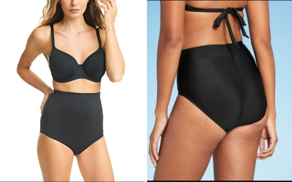 blogilates popflex swim poll results high waisted brief underwire bra swim top