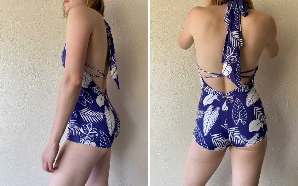 full coverage one piece popflex swim romper