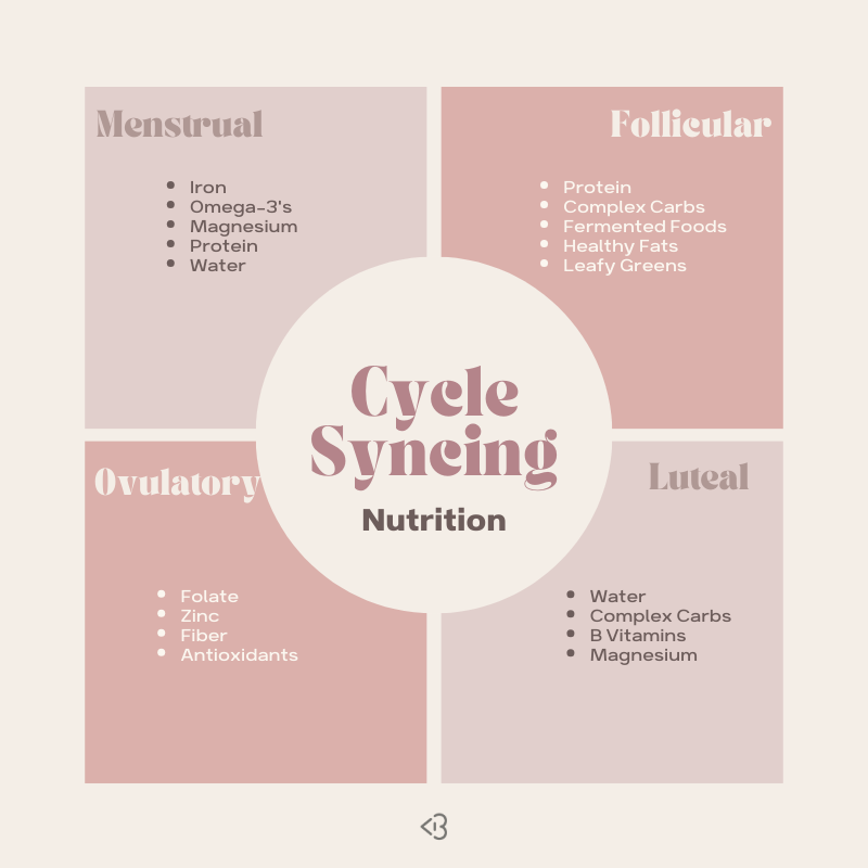 cycle syncing nutrient  illustration  nutrition menstrual rhythm  what to devour   connected  your play  graphic database  of nutrients 