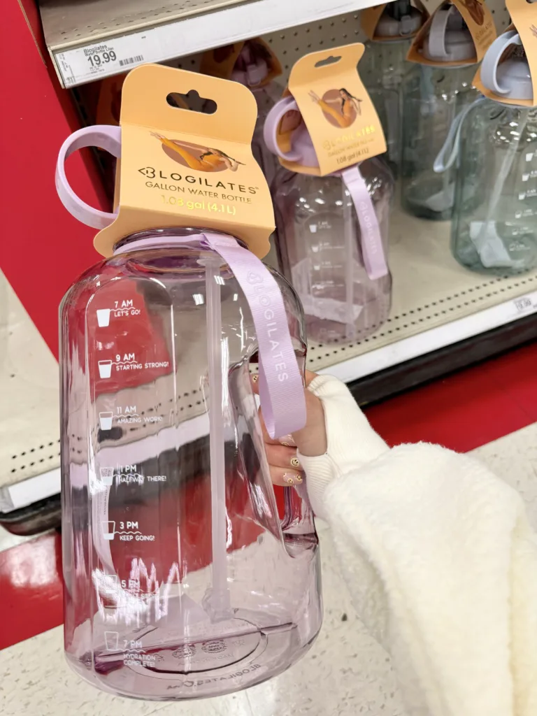 blogilates at target gallon timer bottle purple