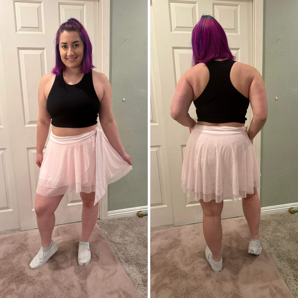 popflex ballet skort and sports bra