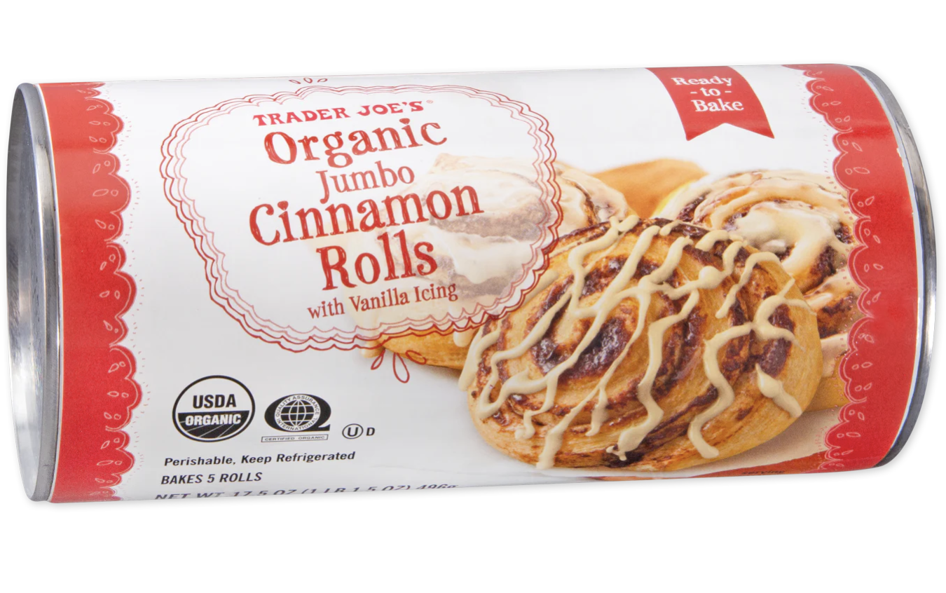 trader joe's cinnamon rolls with vanilla icing breakfast